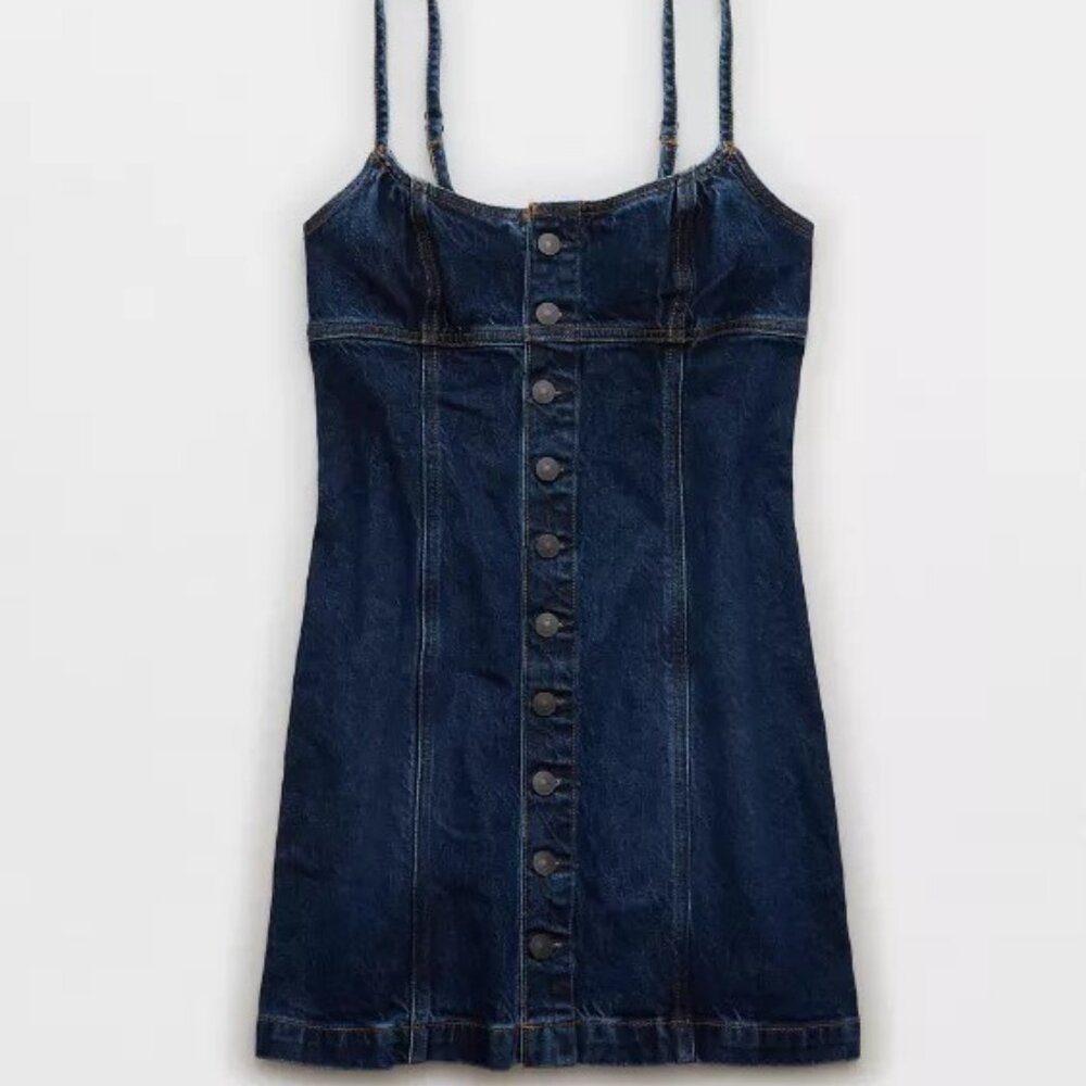 American Eagle - Button-Up Denim Mini Dress